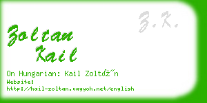 zoltan kail business card